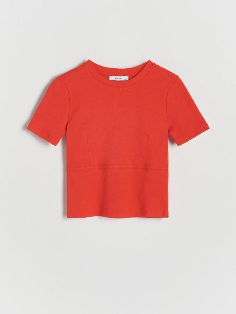 Reserved Baumwoll T-shirts Mädchen Rot | CHG-926847