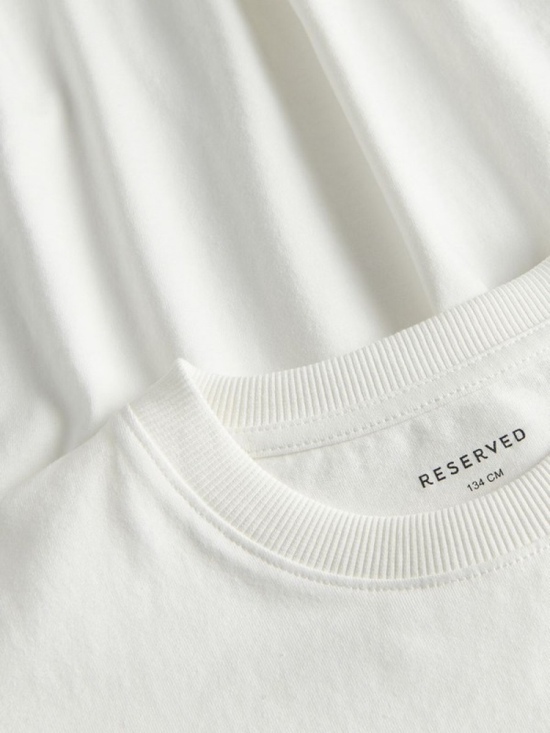 Reserved Baumwoll T-shirts Mädchen Weiß | QAY-932840