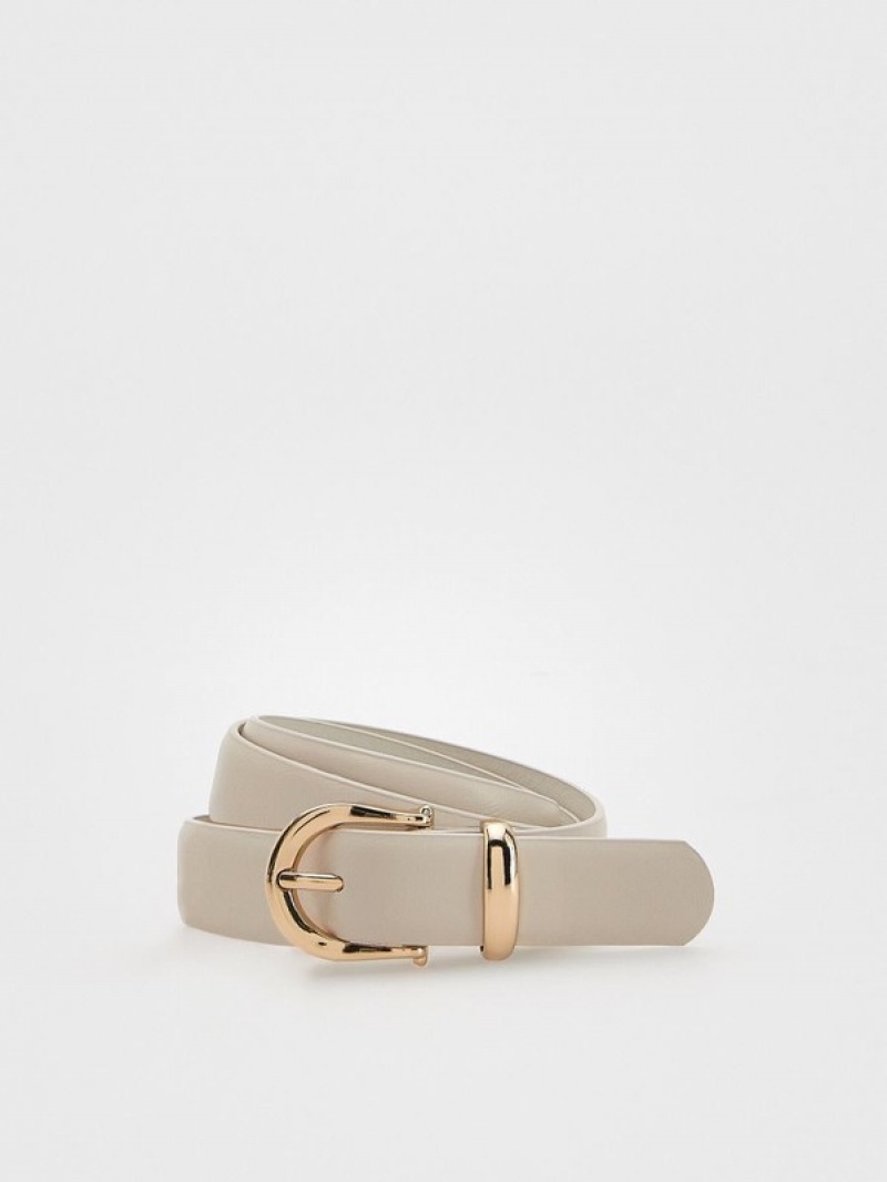 Reserved Beltdecorative Schnallen Gürtel Damen Weiß | QWJ-843725