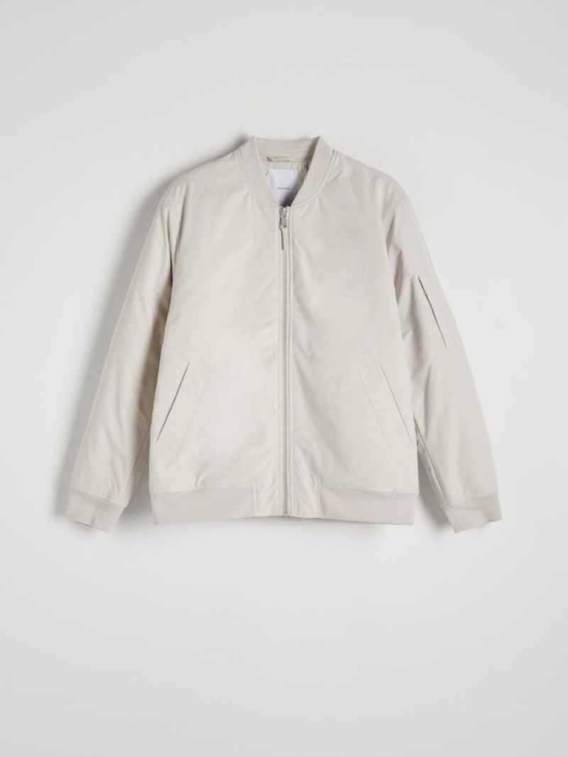 Reserved Bomber Jacken Herren Beige | ADE-258064