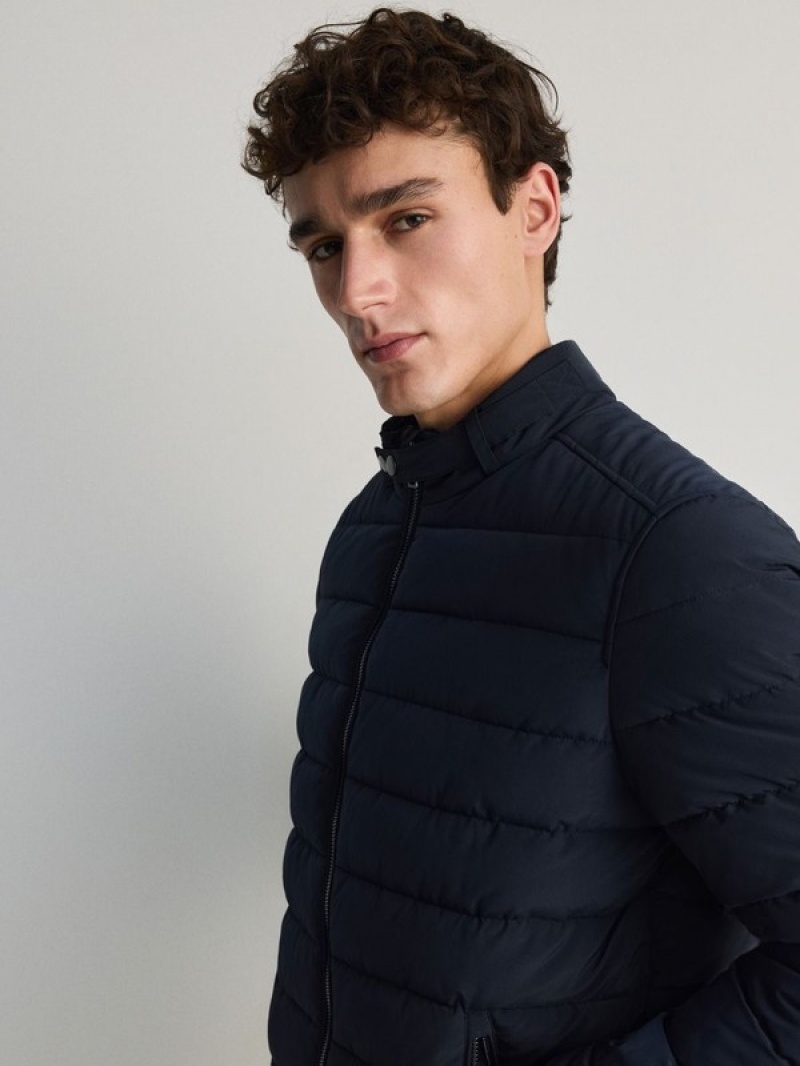 Reserved Bomber Jacken Herren Navy | SBZ-178495