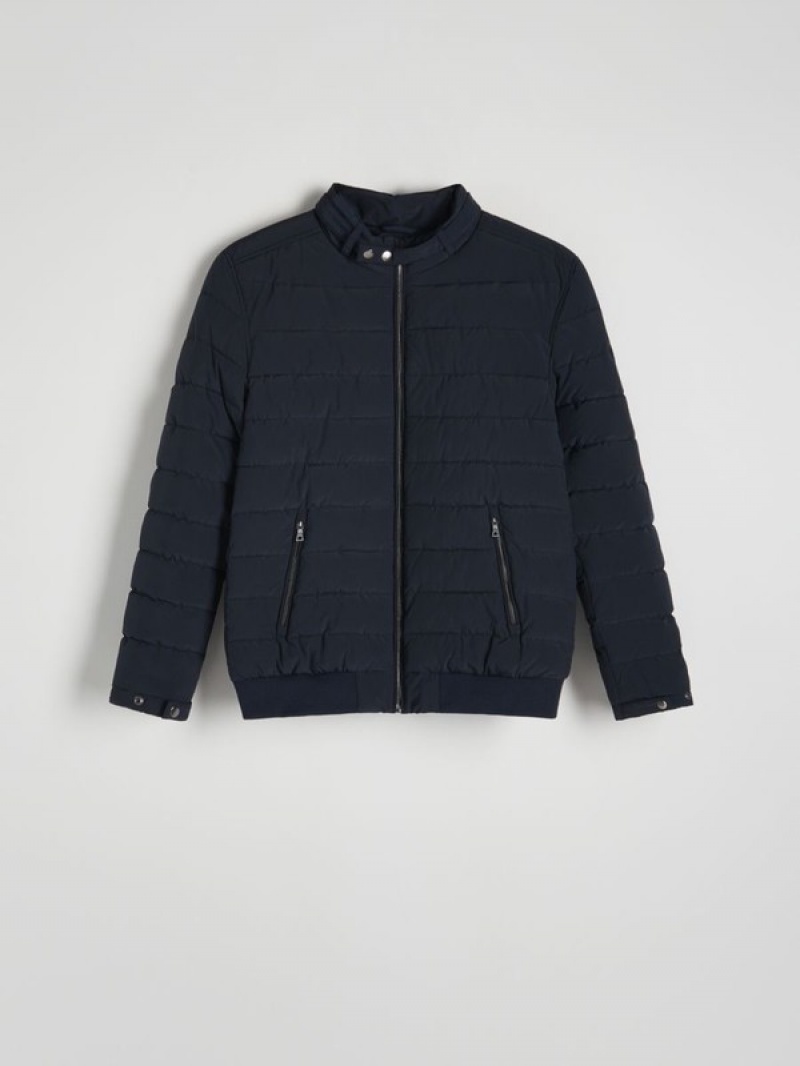 Reserved Bomber Jacken Herren Navy | SBZ-178495