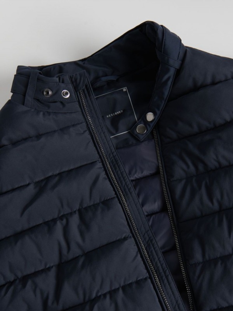 Reserved Bomber Jacken Herren Navy | SBZ-178495