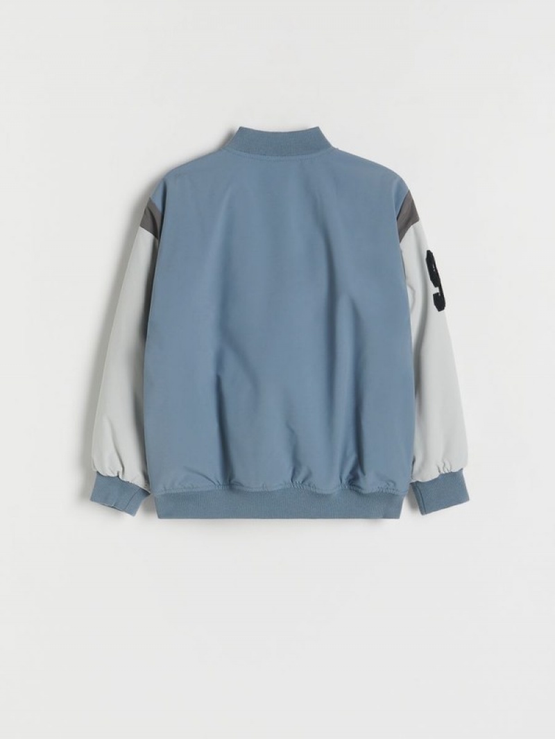 Reserved Bomber Jacken Jungen Grau Blau | FLJ-201569