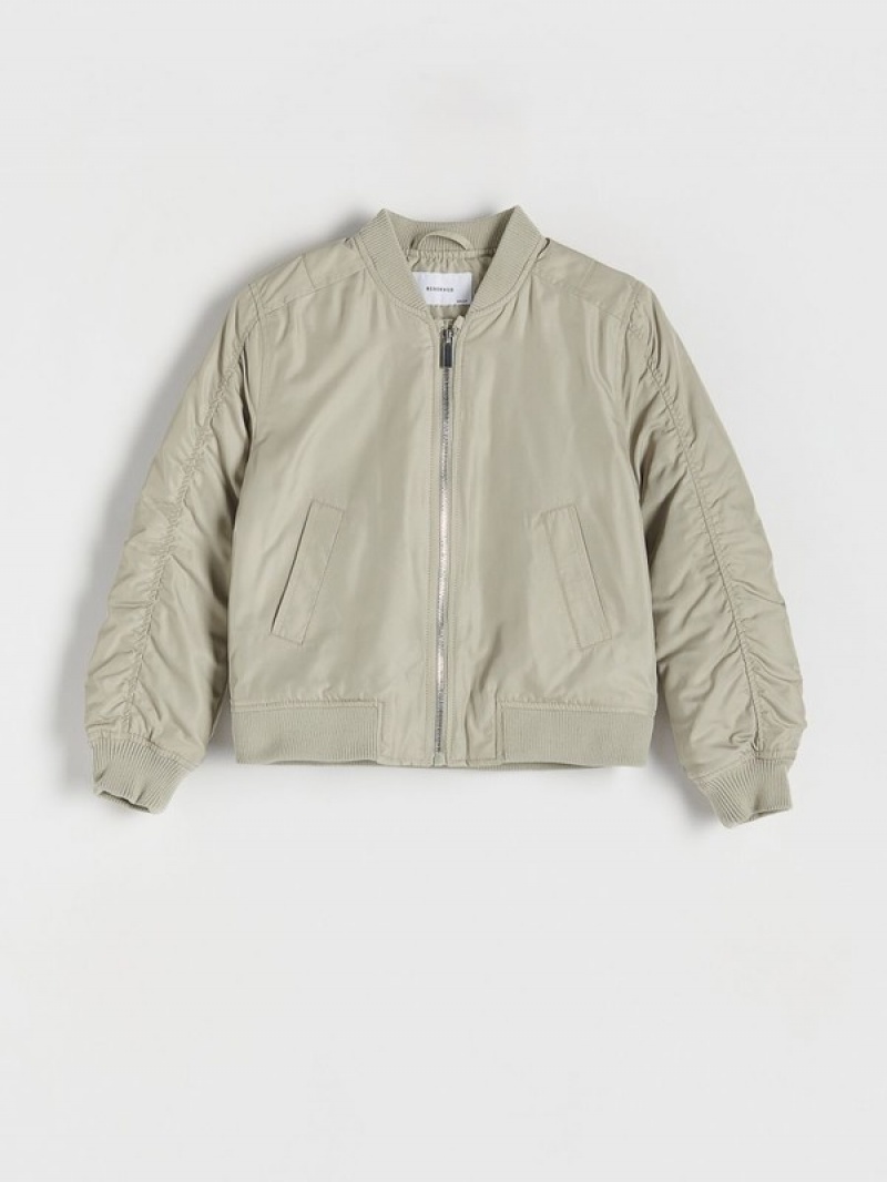 Reserved Bomber Jacken Mädchen Grün | UZY-475069