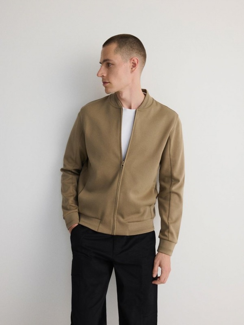 Reserved Bomber Sweatshirts Herren Beige | BRJ-748921