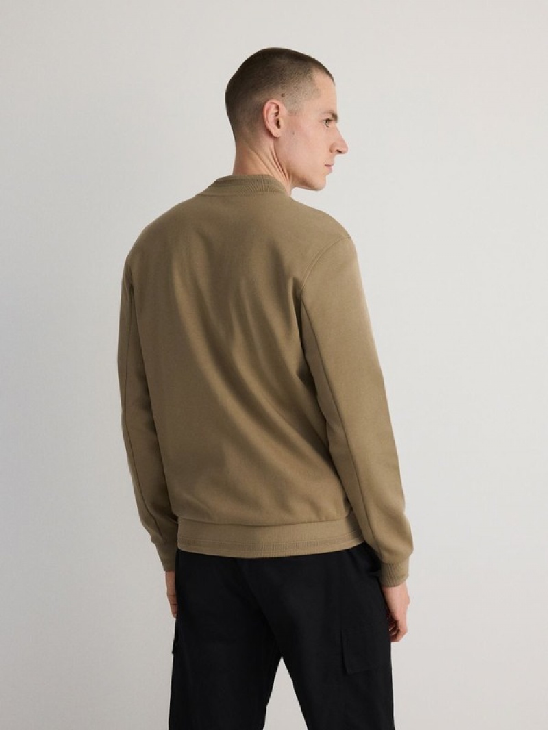 Reserved Bomber Sweatshirts Herren Beige | BRJ-748921