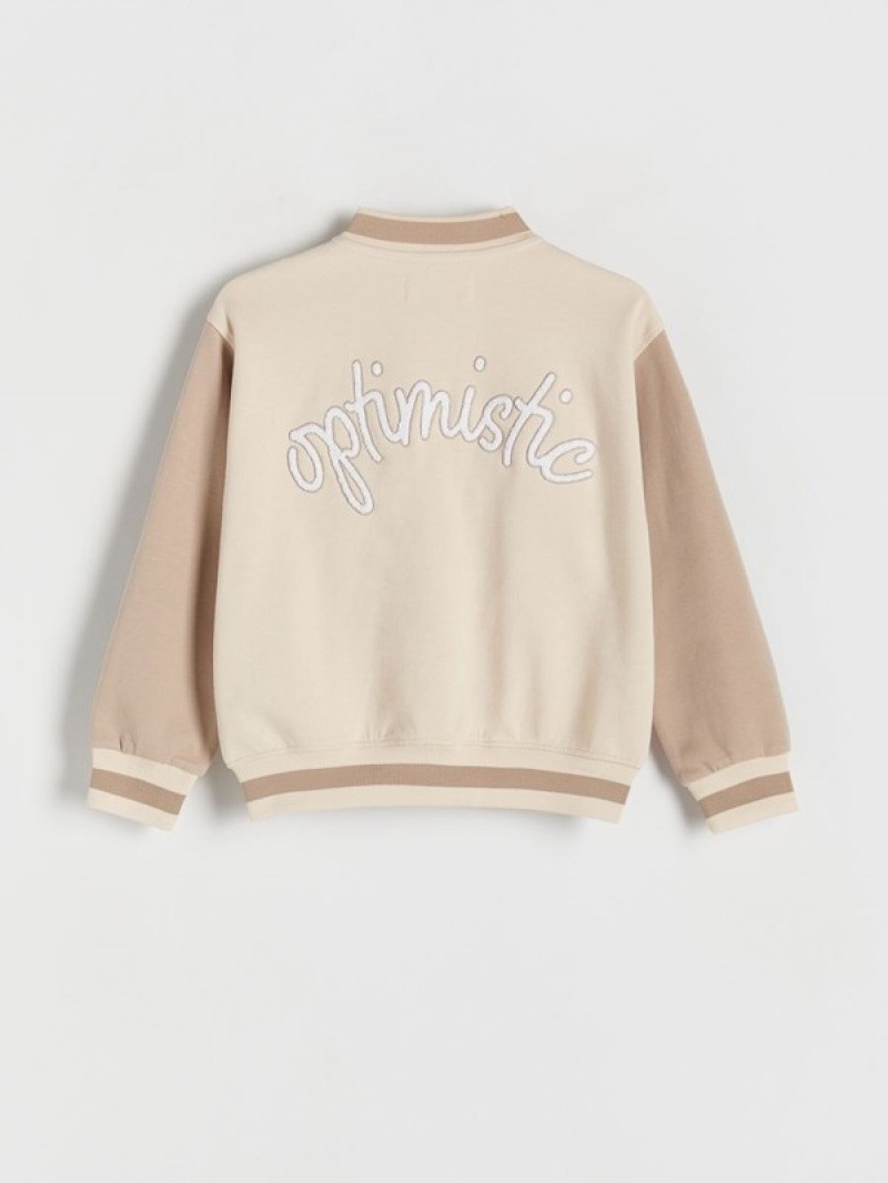 Reserved Bomber Sweatshirts Mädchen Beige | HZD-536192