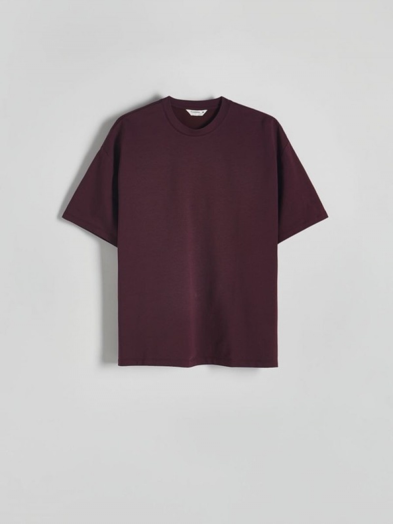 Reserved Boxy T-shirts Herren Bordeaux | ASQ-307428