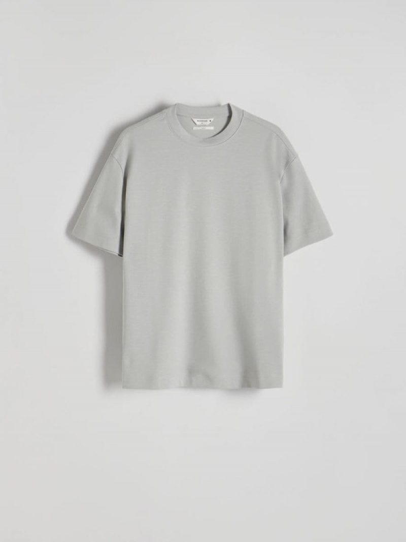 Reserved Boxy T-shirts Herren Hellgrau | CQV-083296