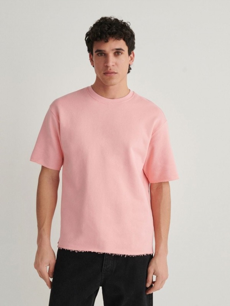 Reserved Boxy T-shirts Herren Rosa | POF-035829