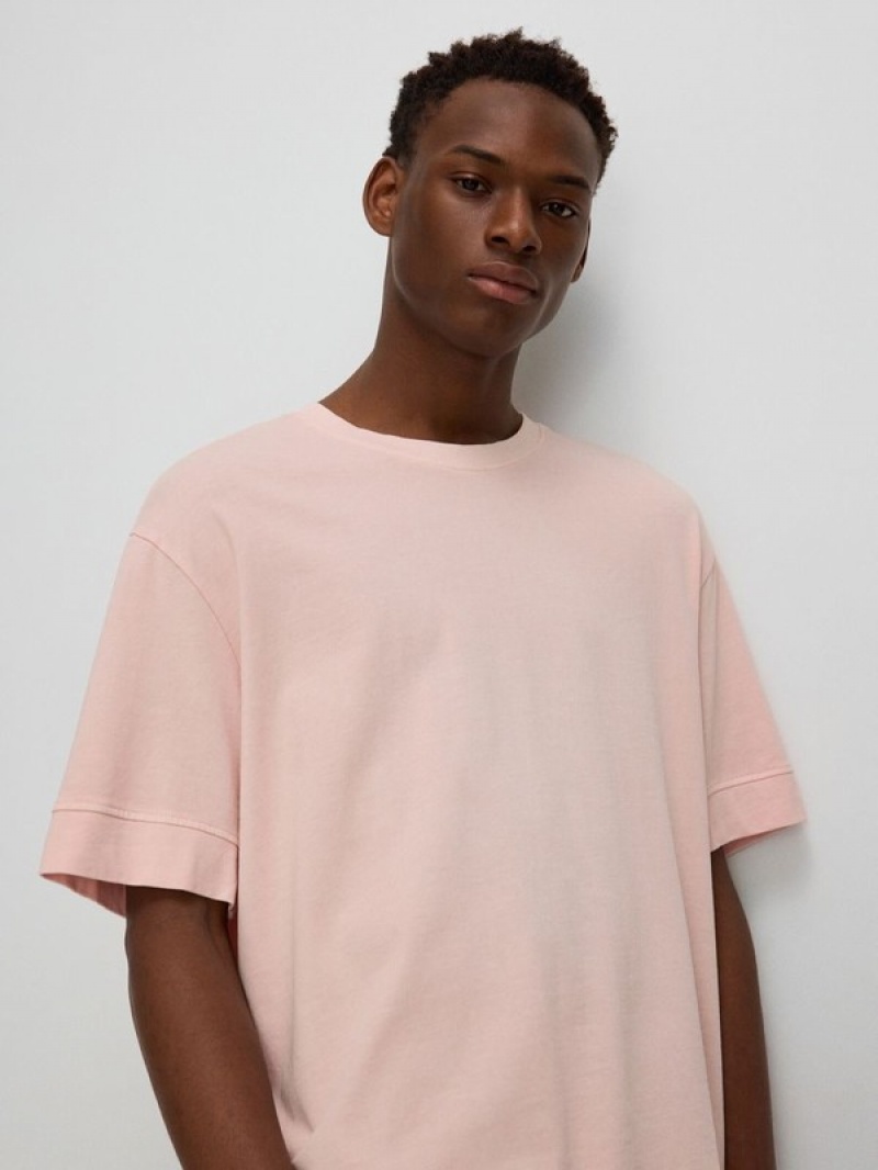 Reserved Boxy T-shirts Herren Rosa | QLC-630875