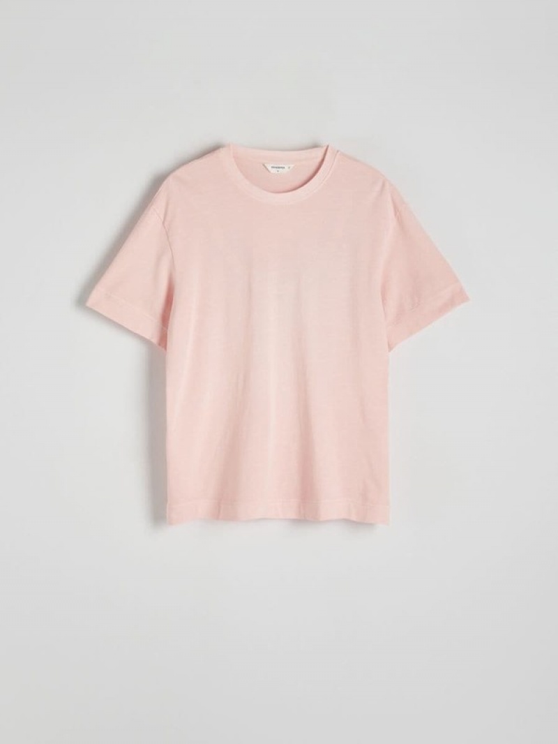 Reserved Boxy T-shirts Herren Rosa | QLC-630875