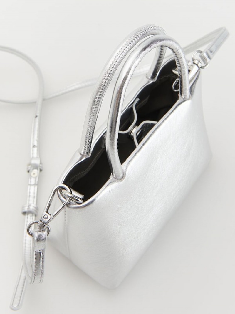 Reserved Buckles Taschen Damen Silber | KDQ-195368