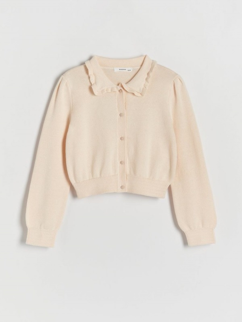 Reserved Cardigancollar Pullover Mädchen Beige | GLW-063419