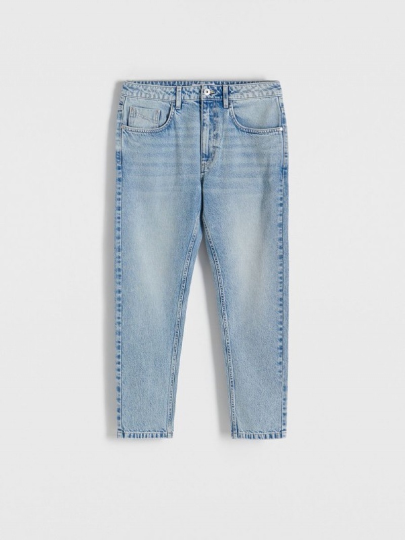 Reserved Carrot Cropped Jeans Herren Blau | VBQ-172638