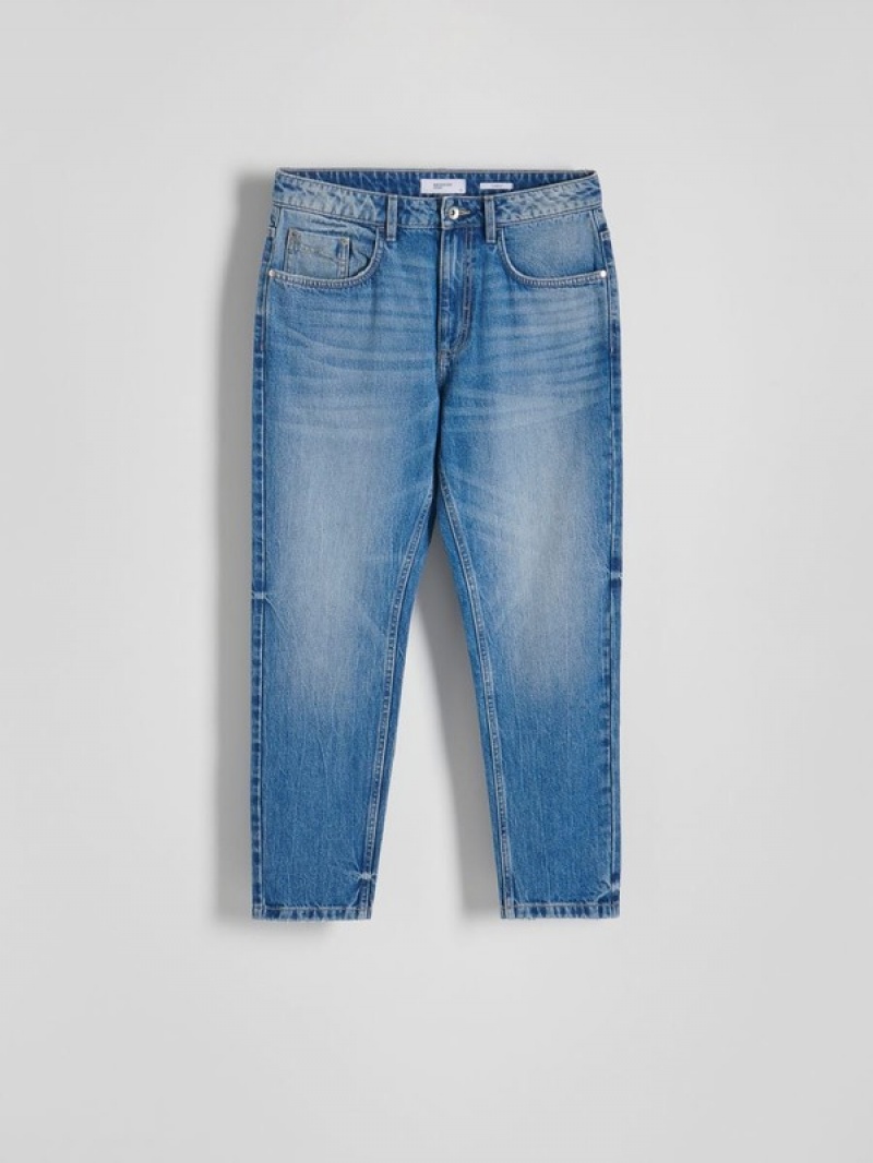 Reserved Carrot Cropped Jeans Herren Blau | ACK-657249