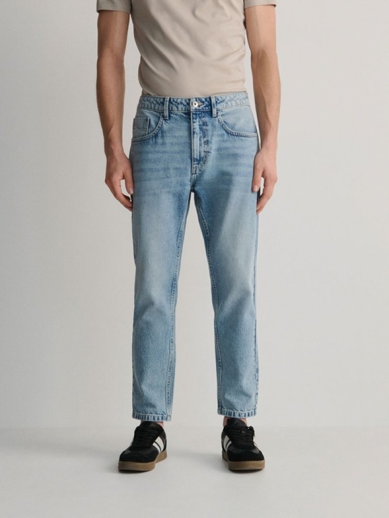 Reserved Carrot Cropped Jeans Herren Blau | ZDB-327615