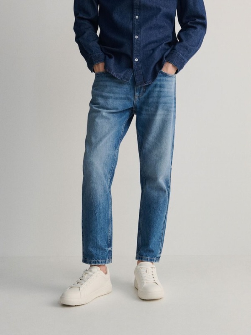 Reserved Carrot Cropped Jeans Herren Blau | TAQ-739210