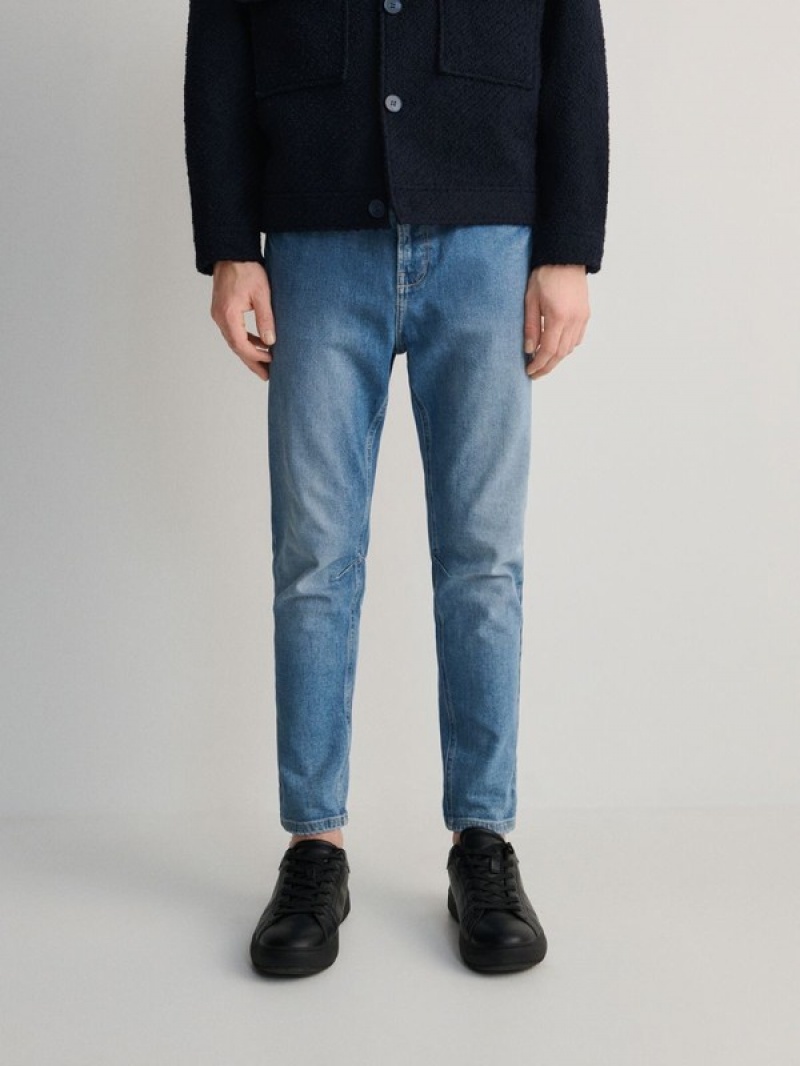 Reserved Carrot Slim Jeans Herren Blau | FXE-403981