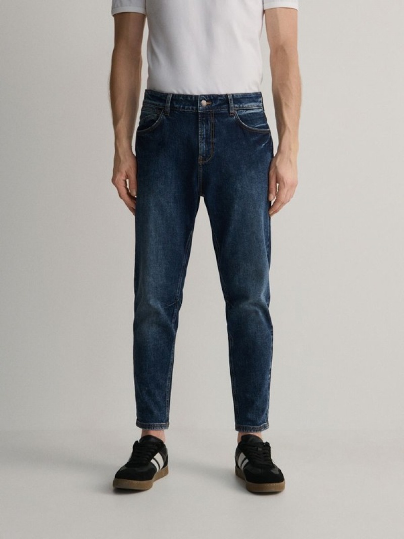 Reserved Carrot Slim Jeans Herren Navy | VKB-564183