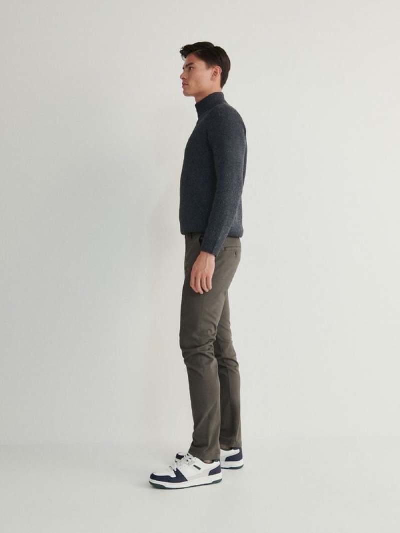 Reserved Chino Slim Fit Hosen Herren Dunkelgrau | JEI-798042