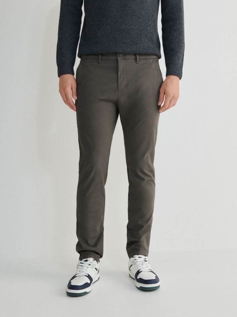 Reserved Chino Slim Fit Hosen Herren Dunkelgrau | JEI-798042