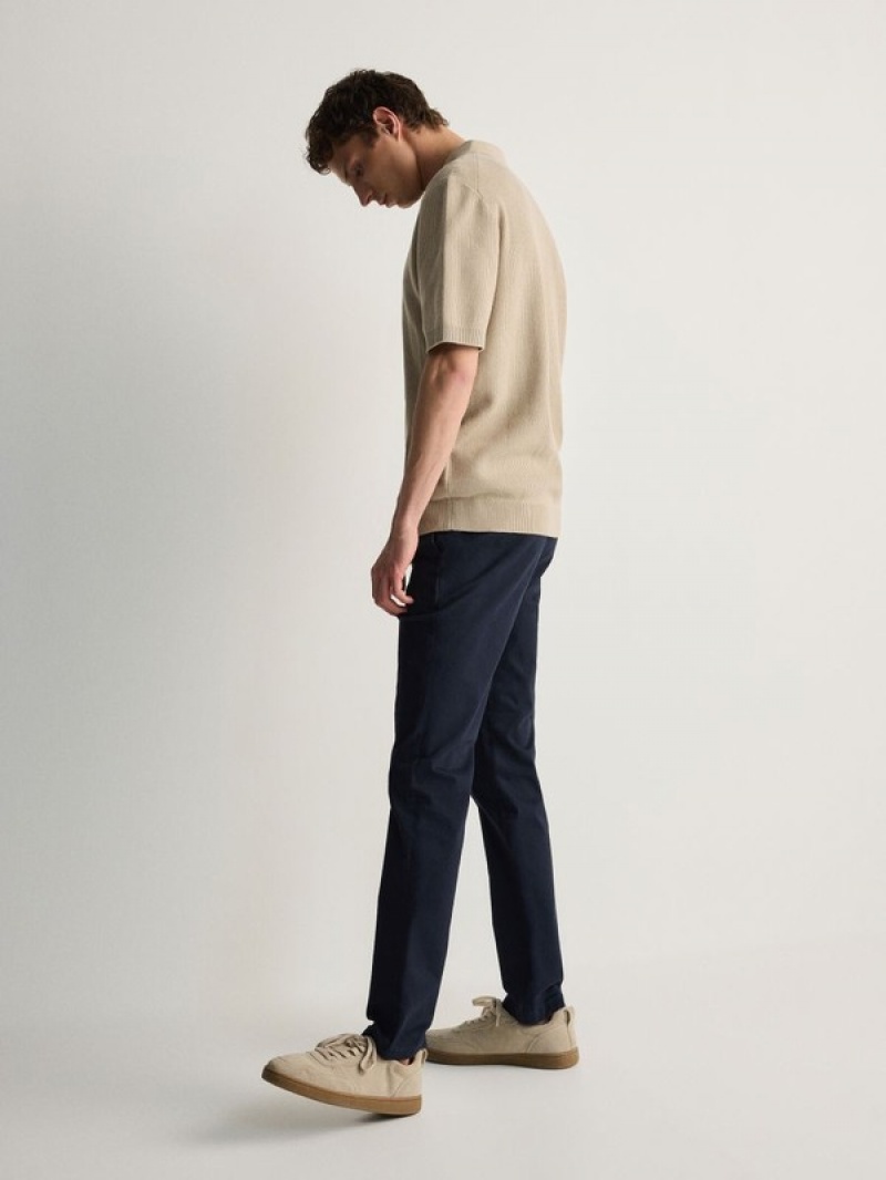 Reserved Chino Slim Fit Hosen Herren Navy | ORT-853091