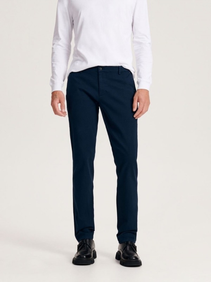 Reserved Chino Slim Fit Hosen Herren Navy | LPO-689325