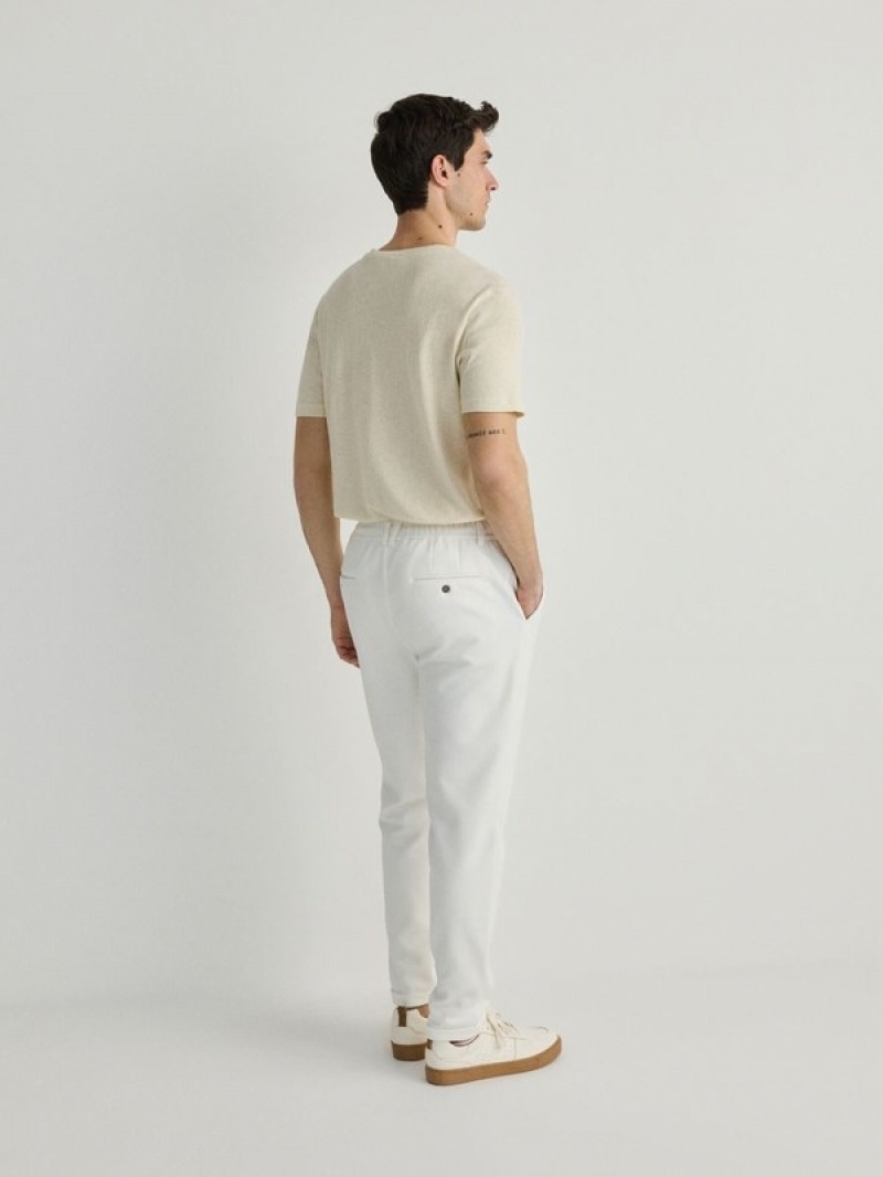 Reserved Chino Slim Hosen Herren Weiß | IVT-562049