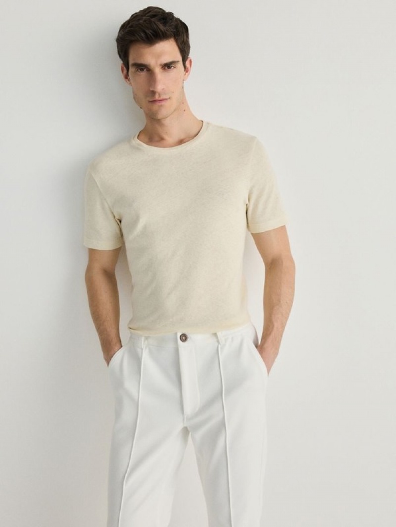 Reserved Chino Slim Hosen Herren Weiß | IVT-562049