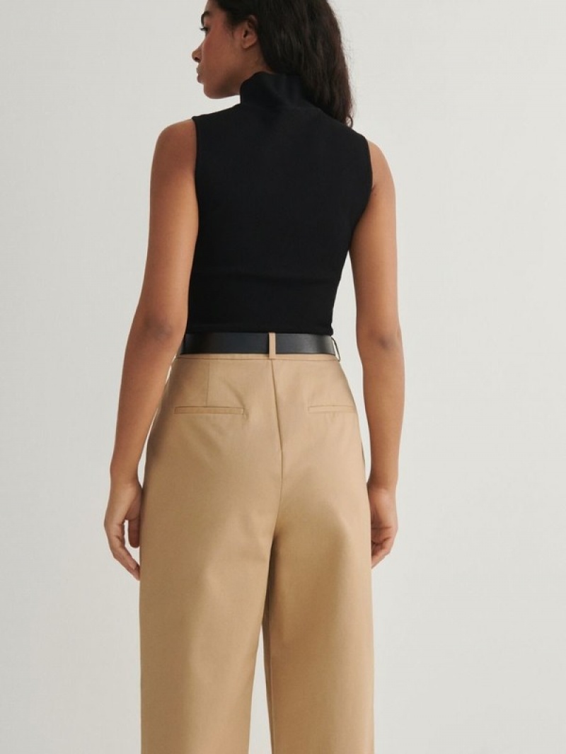 Reserved Chino With Hosen Damen Beige | EUG-174623