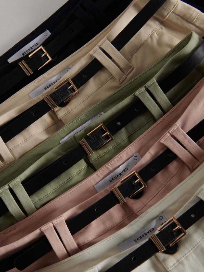 Reserved Chino With Hosen Damen Beige | HON-027894