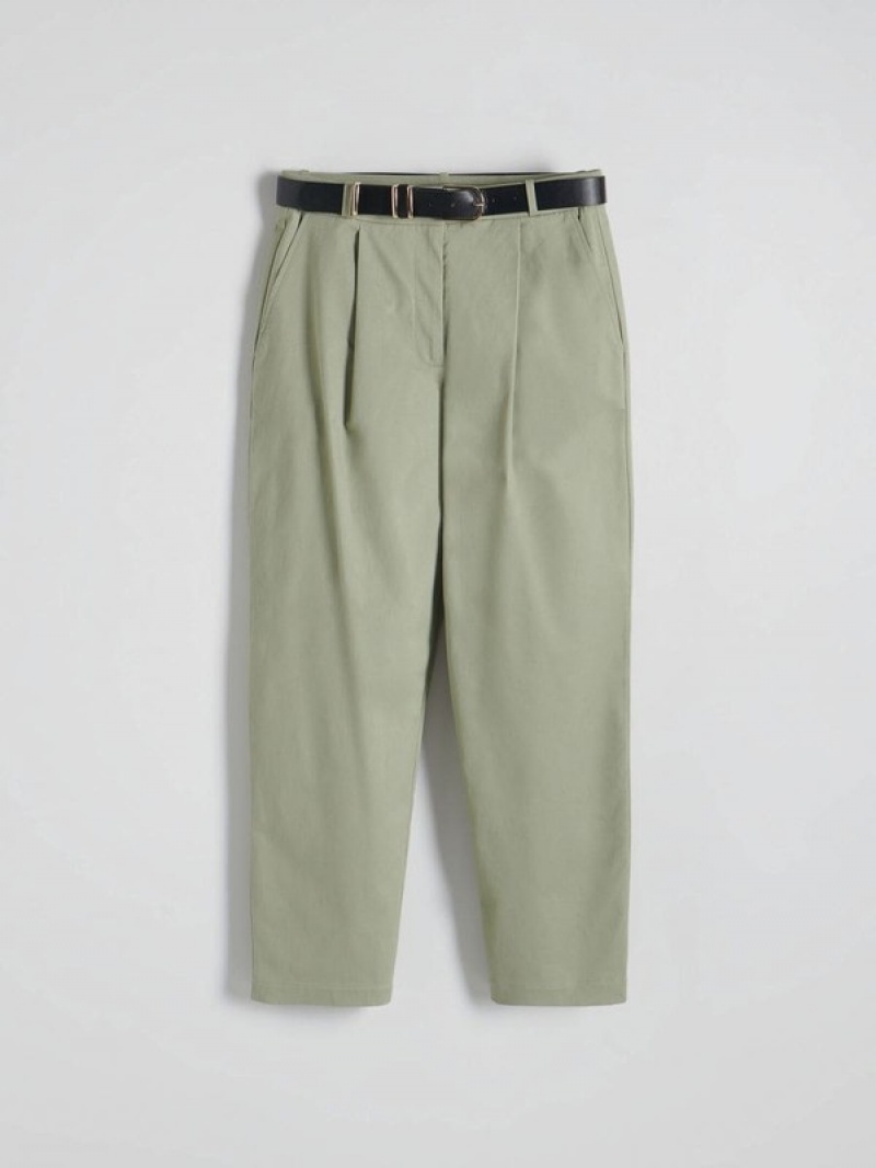 Reserved Chino With Hosen Damen Grün | CTE-054316