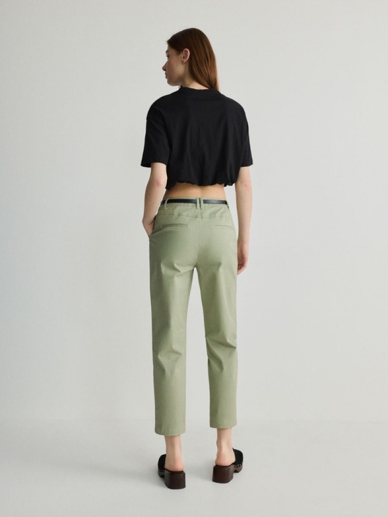 Reserved Chino With Hosen Damen Grün | YVW-875039