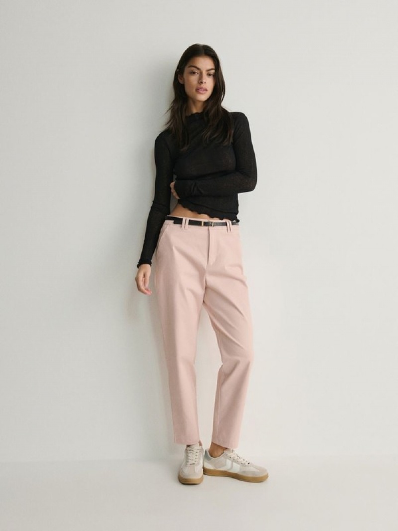 Reserved Chino With Hosen Damen Rosa | SAX-043795