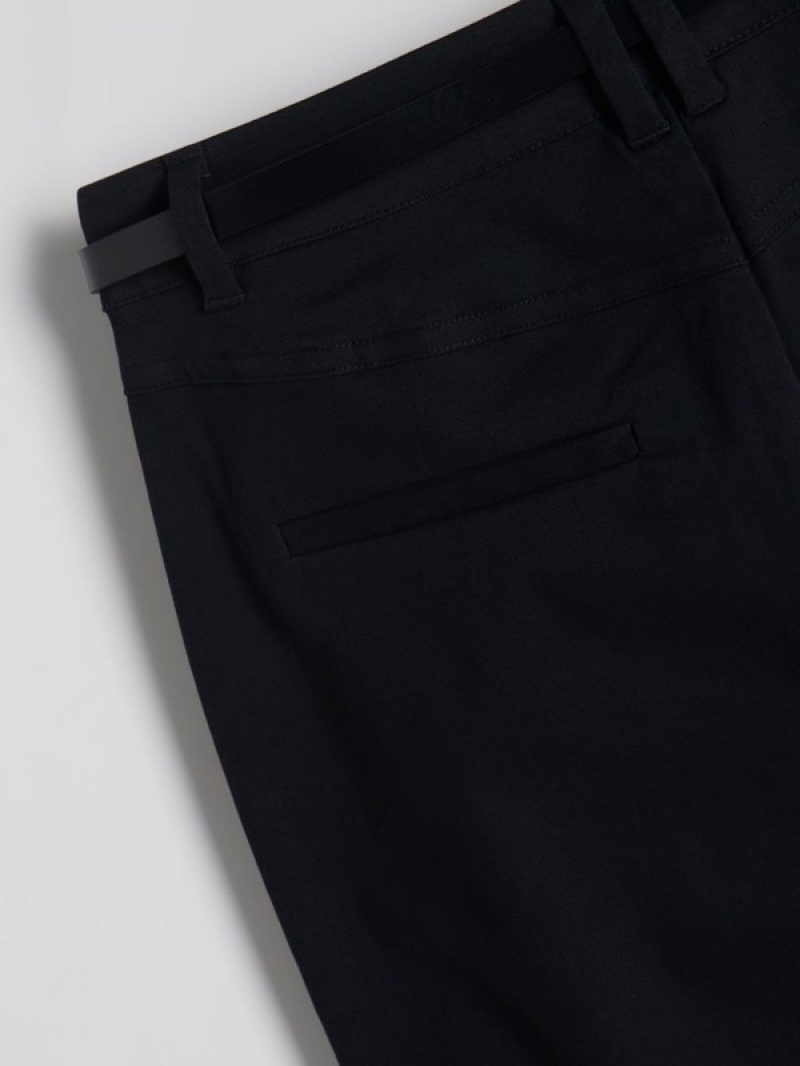 Reserved Chino With Hosen Damen Schwarz | DCR-795804