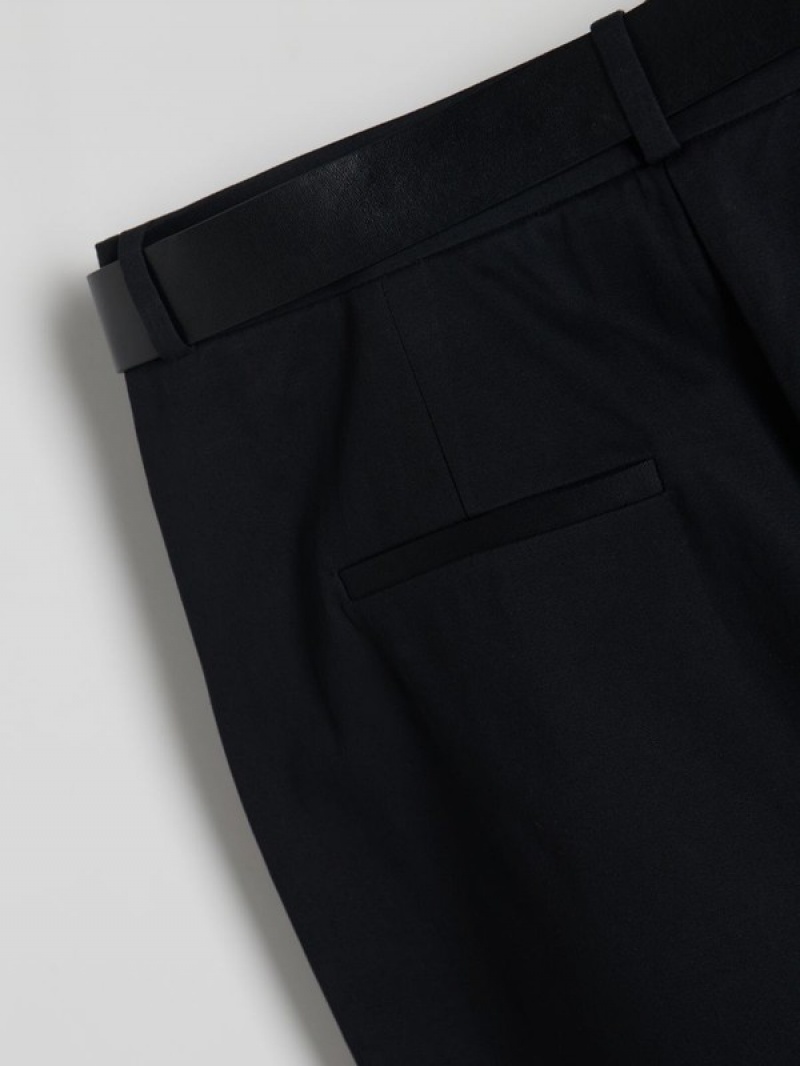 Reserved Chino With Hosen Damen Schwarz | KQZ-053189