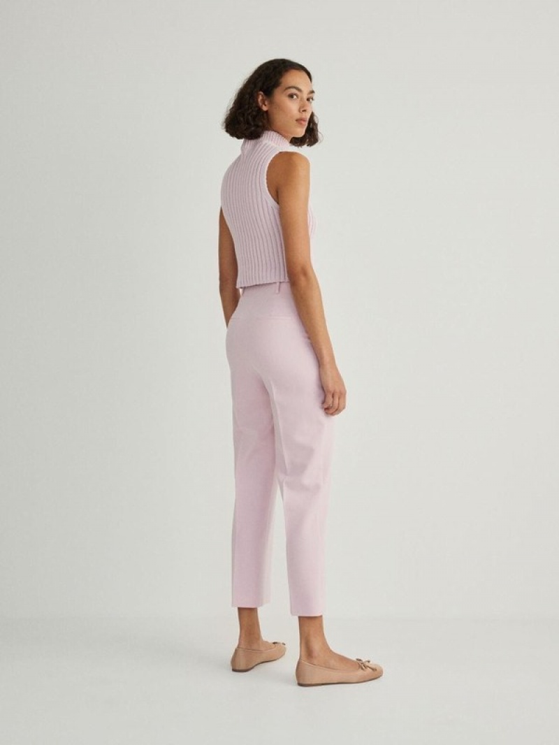 Reserved Cigaretteviscose Blend Hosen Damen Rosa | SKZ-260374