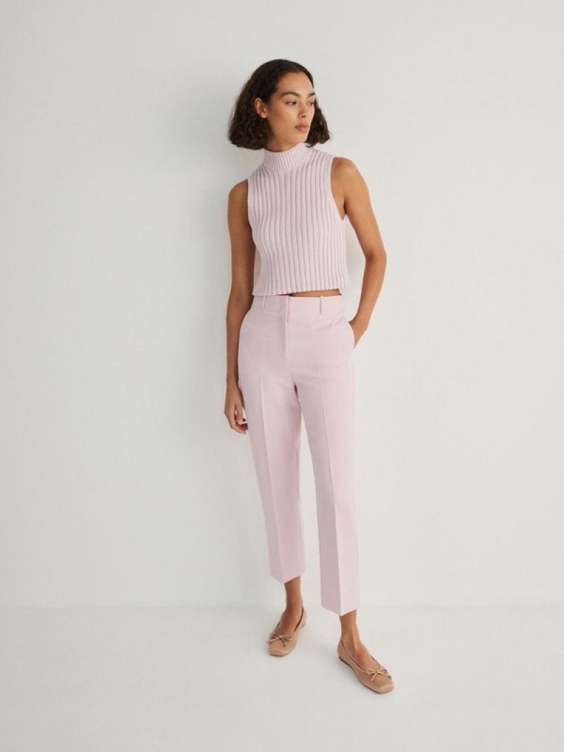 Reserved Cigaretteviscose Blend Hosen Damen Rosa | SKZ-260374