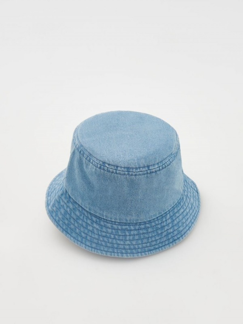 Reserved Denim Bucket Hüte Mädchen Blau | TML-761093