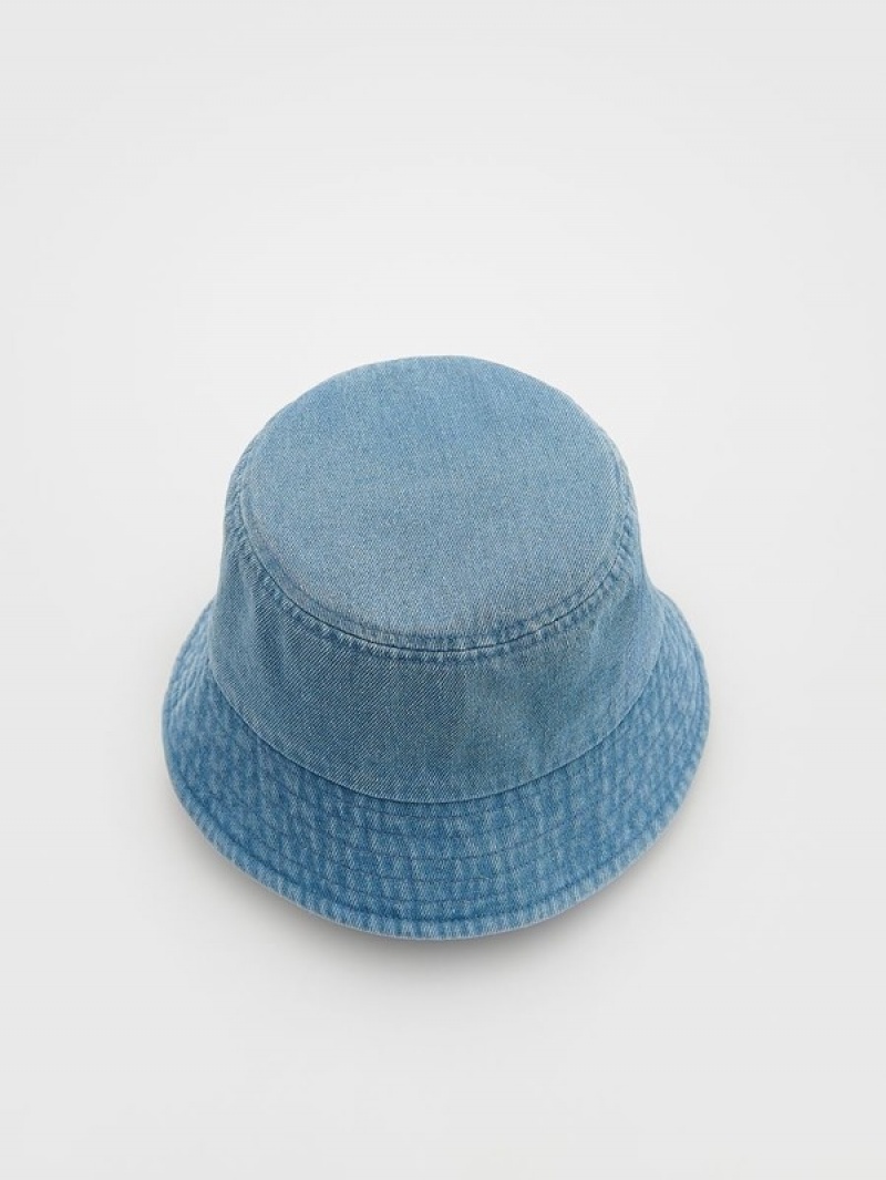 Reserved Denim Bucket Hüte Mädchen Grau Blau | SHC-498356