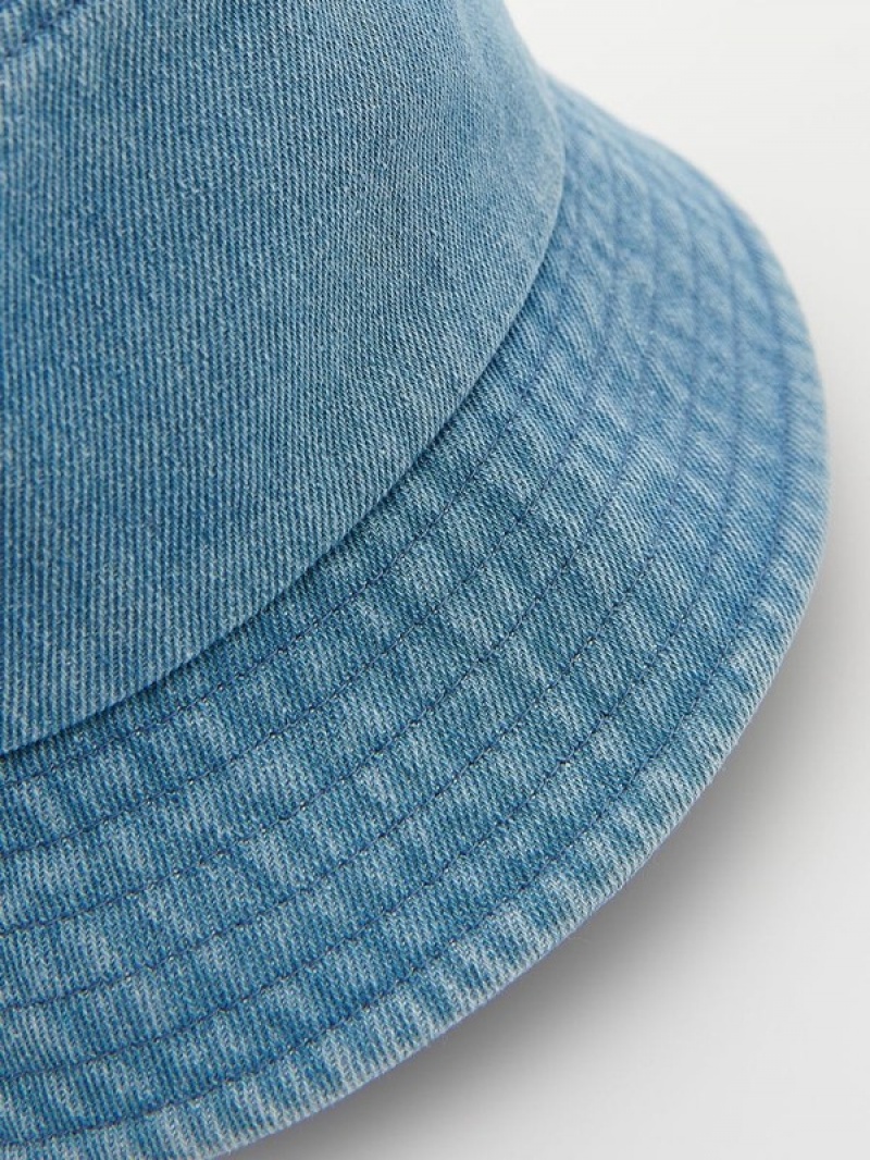 Reserved Denim Bucket Hüte Mädchen Grau Blau | SHC-498356