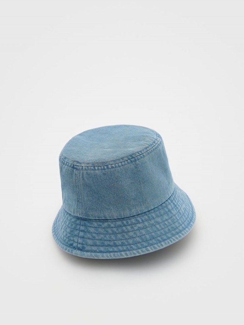 Reserved Denim Bucket Hüte Mädchen Grau Blau | SHC-498356