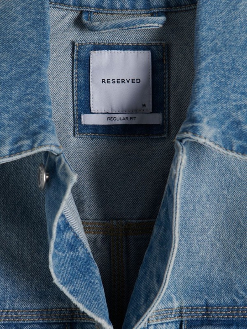 Reserved Denim Jacken Herren Blau | MWX-328940