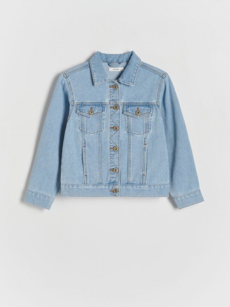 Reserved Denim Jacken Mädchen Blau | EOH-983247