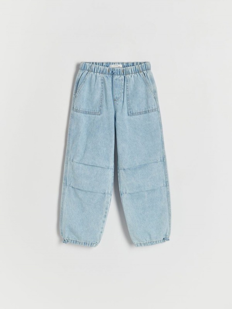 Reserved Denim Parachute Jeans Mädchen Blau | KAD-791605