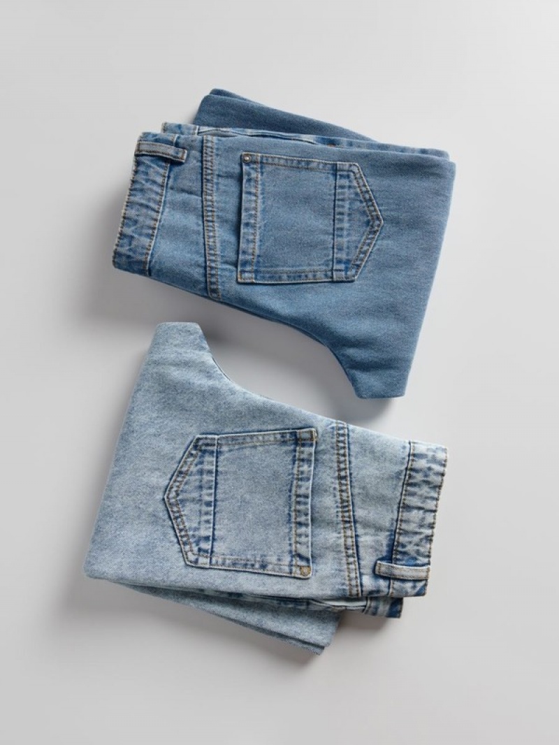 Reserved Distressed Gerade Jeans Mädchen Blau | HFG-875941