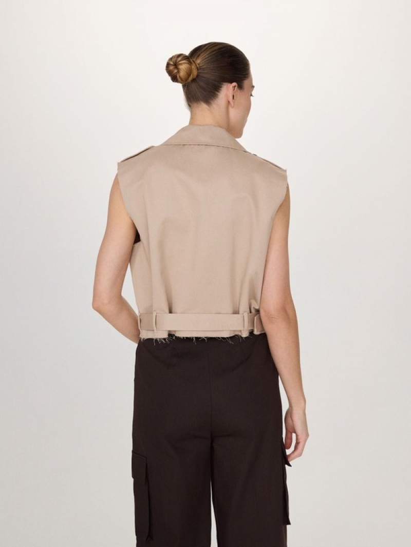 Reserved Double-breasted Weste Damen Beige | UXT-304976