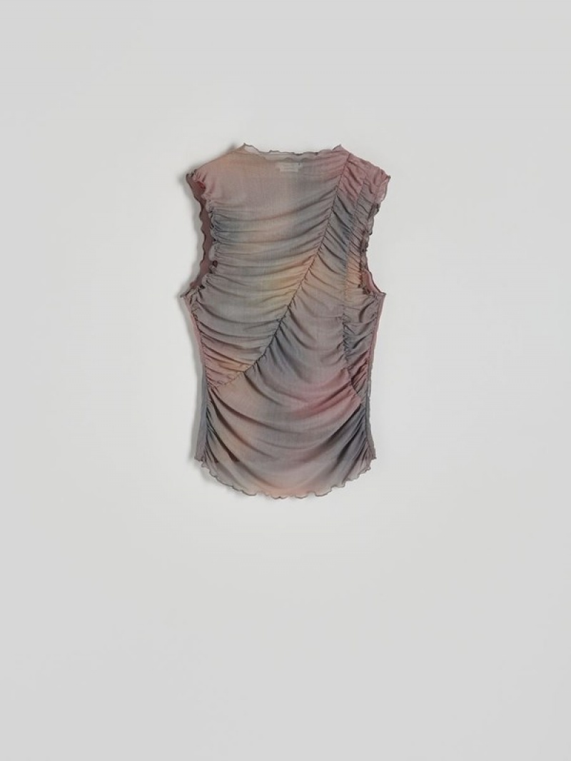 Reserved Drape Detail Hemd Damen Mehrfarbig | SOI-415729